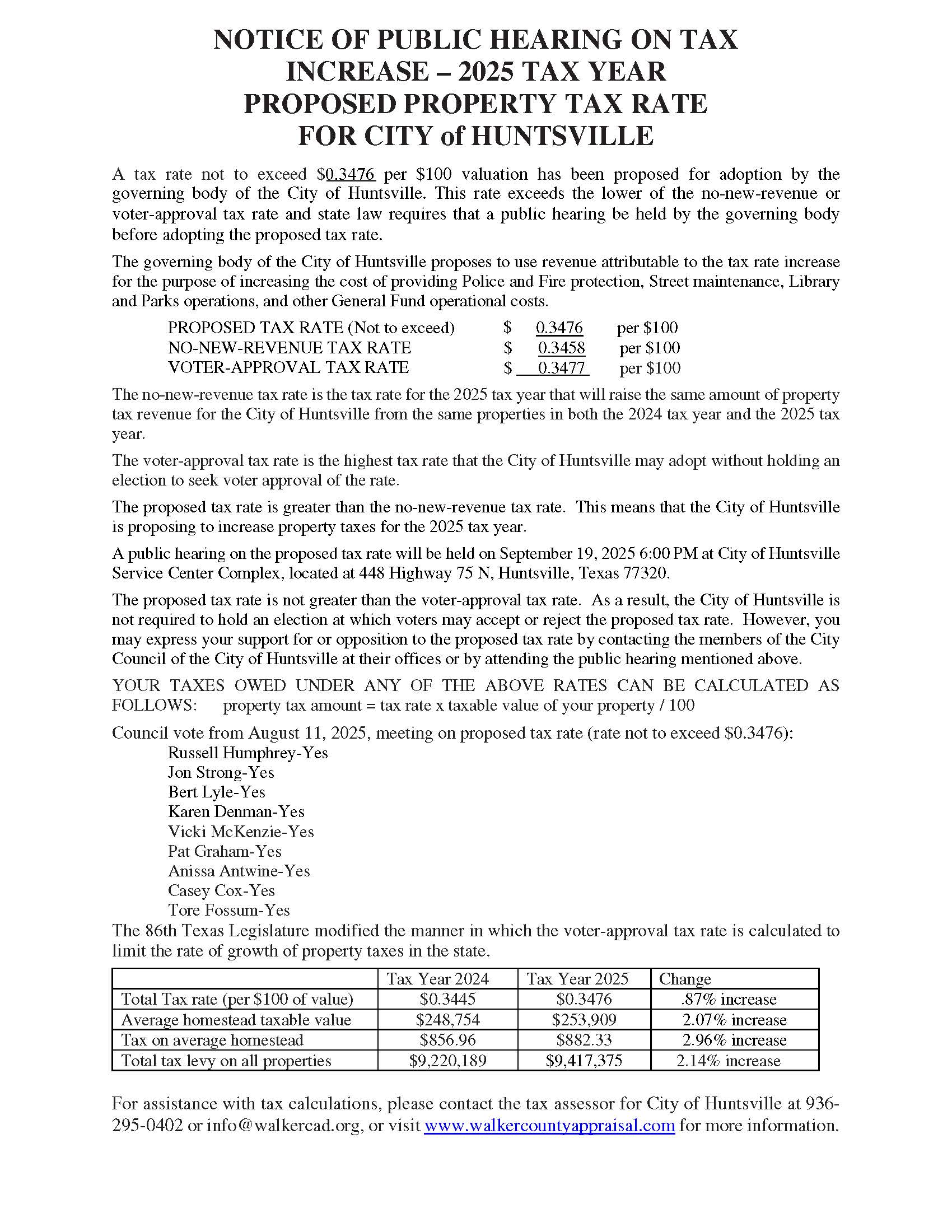 Notice-Hearing - Tax Rate - use for Tax Hearing notice in newspaper and city website w tax increase 