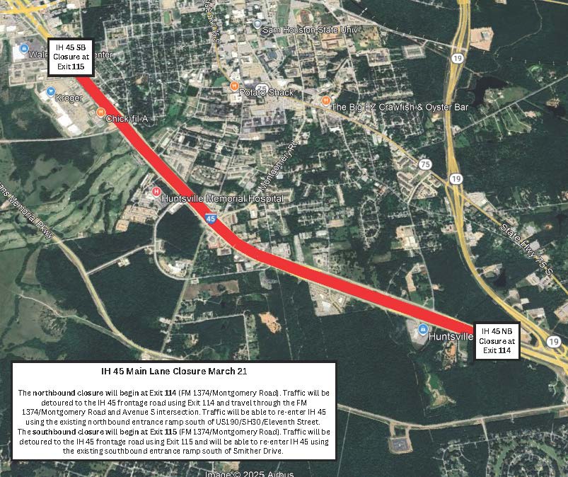 03212025 IH 45 Closure Map (3)