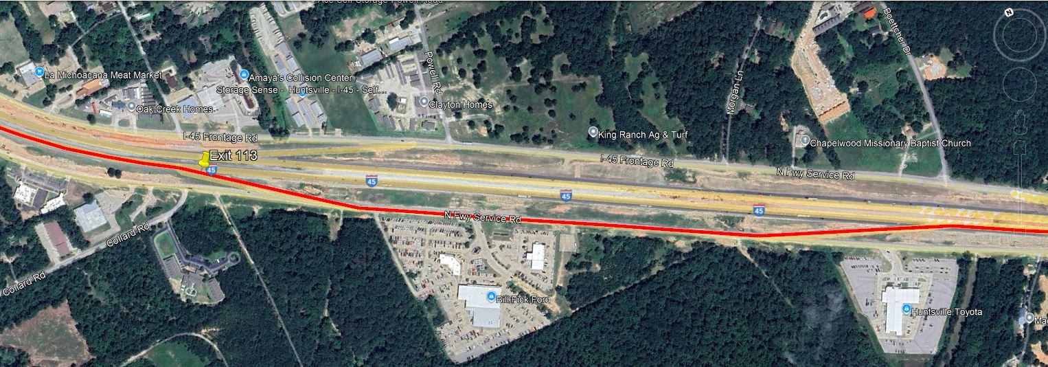 IH 45 SB Closure 4-2-25